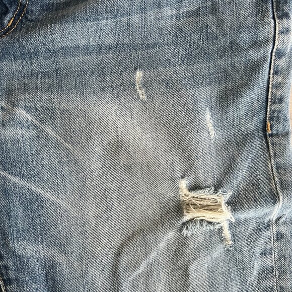 Converse One Star Women's 36x32 Low Bootcut Distressed Blue Jeans - Picture 5 of 8